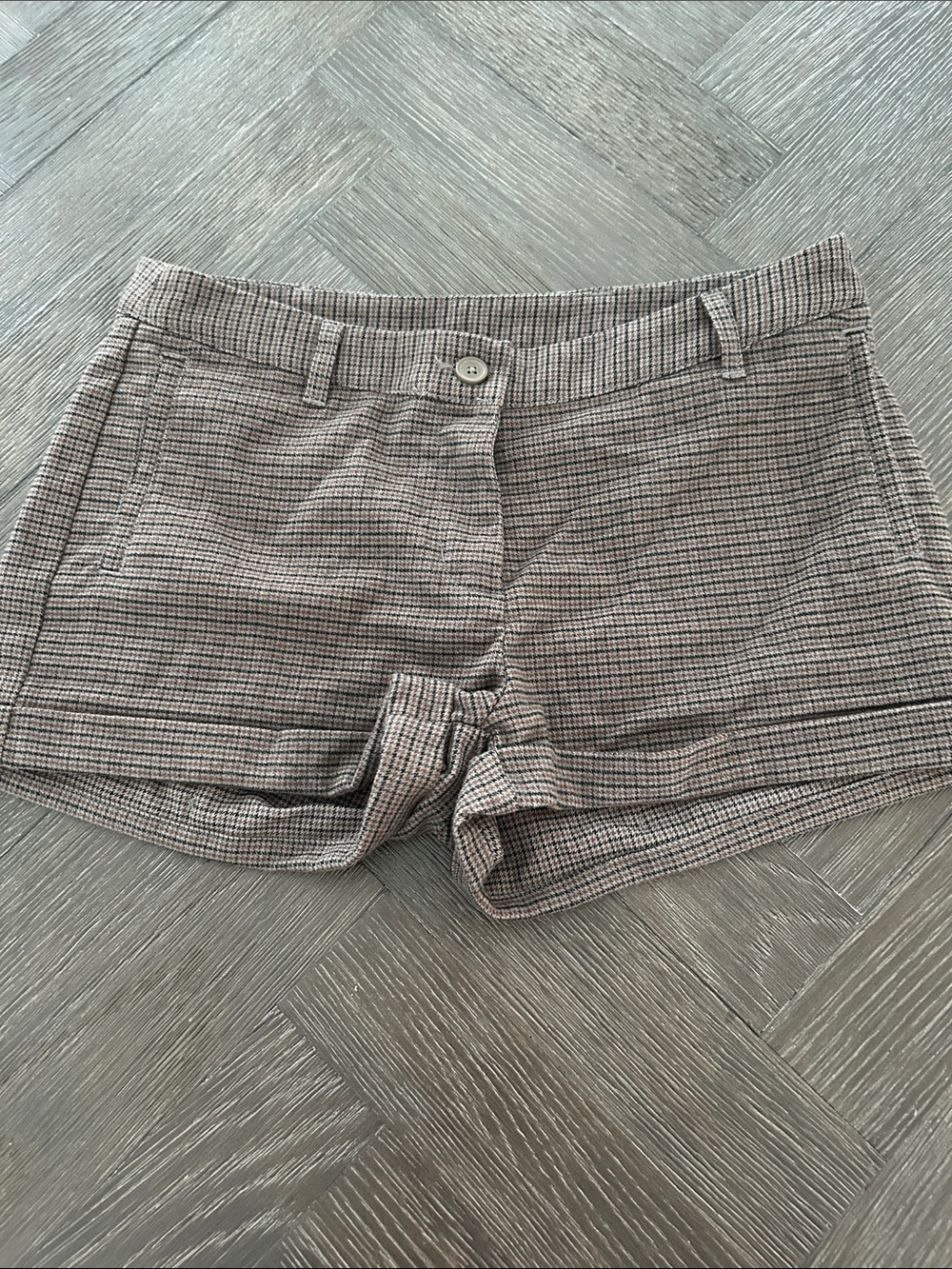 Brandy Melville Brown Check Plaid Shorts